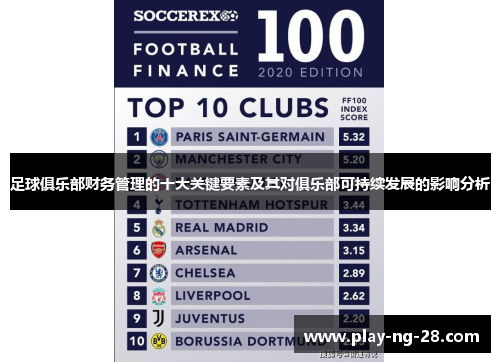 足球俱乐部财务管理的十大关键要素及其对俱乐部可持续发展的影响分析